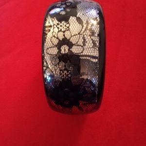 Black and Silver Lace Bracelet